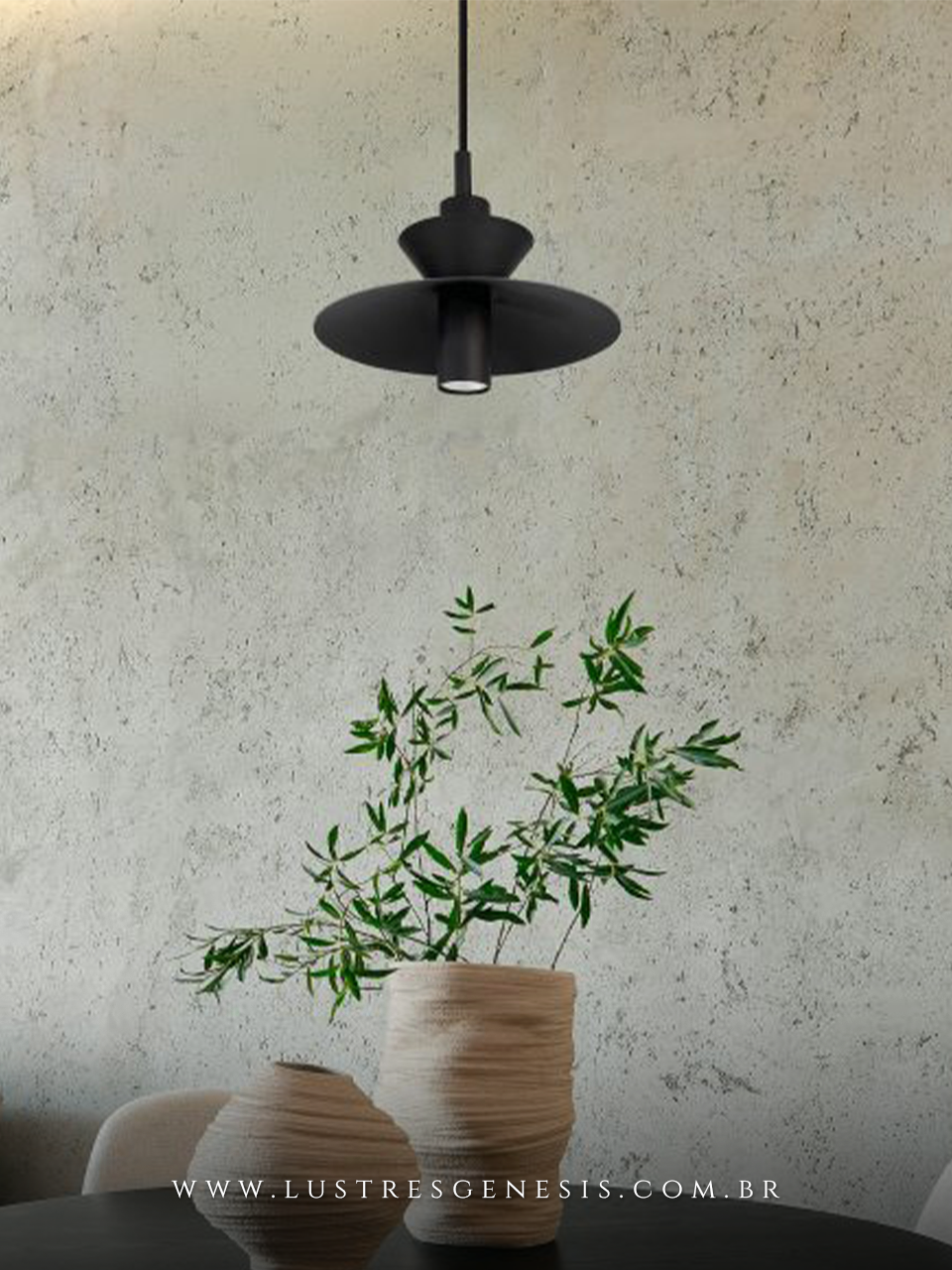 Luminaria Pendente Guanumbi Minimalista Lustre para Cabeceira de Cama, Lavabo, Banheiro, Balcao de Cozinha e Bancada Area Gourmet